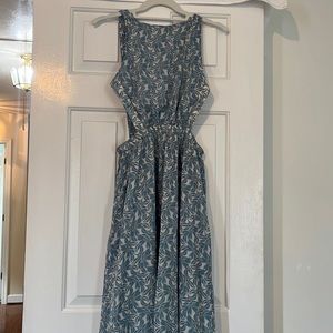 Heather blue slip on summer dress